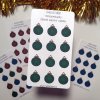 Produkty s motivem vánočních ozdob - Vánoce 2021  Barevný potisk, samolepicí papír matný