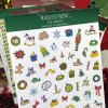 Samolepková sada - Čas vánoční (matný samolepicí papír)  Barevný potisk, samolepicí papír matný