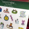 Samolepková sada - Čas vánoční (matný samolepicí papír)  Barevný potisk, samolepicí papír matný
