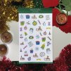 Samolepková sada - Čas vánoční (matný samolepicí papír)  Barevný potisk, samolepicí papír matný