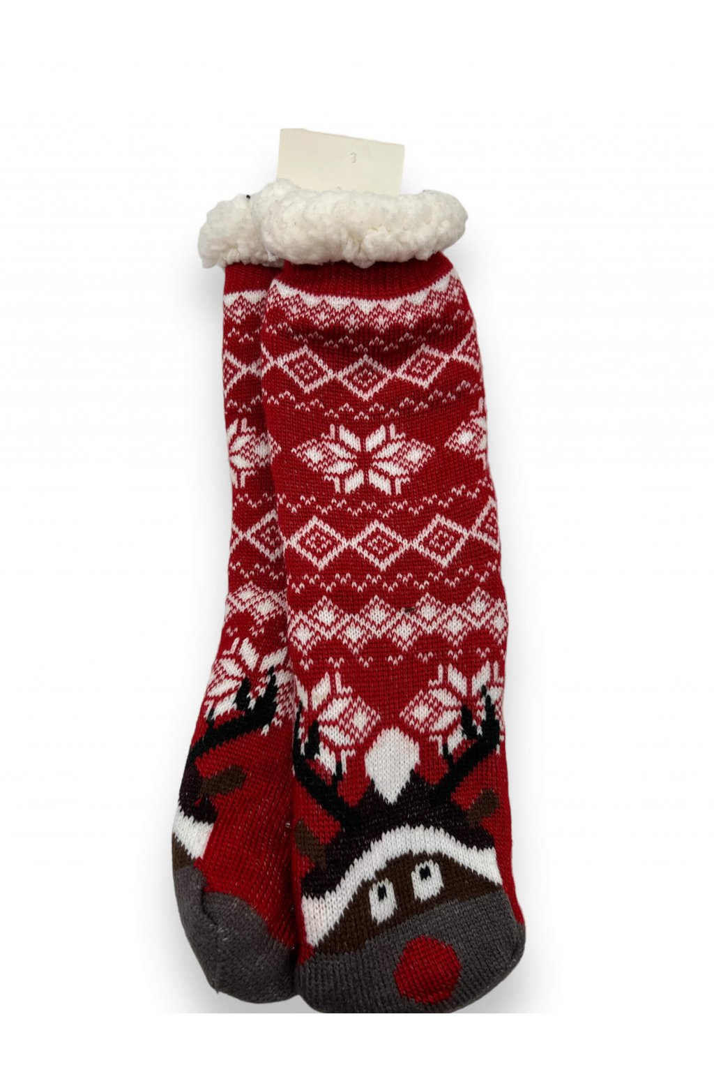 Dámske červené zateplené ponožky