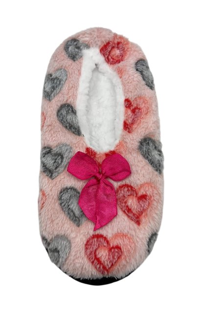 Dámské růžové domácí pantofle 04