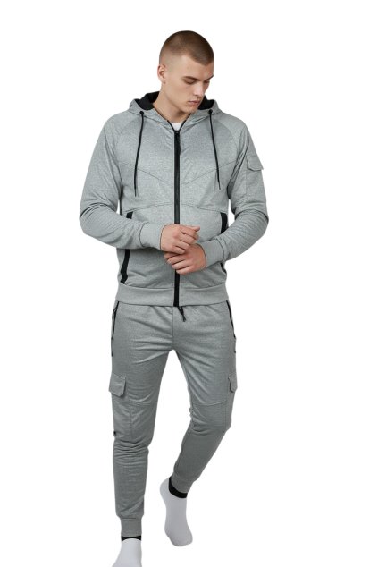 Pánska sivá tepláková súprava