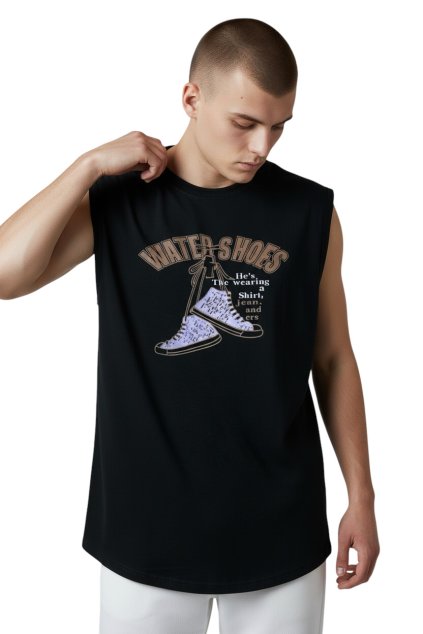 Pánske čierne tielko