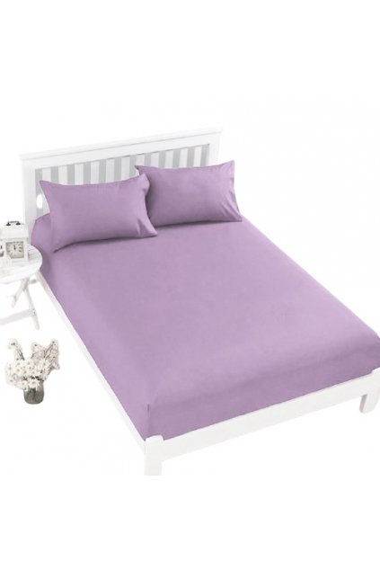 Jersey dětské fialové prostěradlo David 60x120 cm