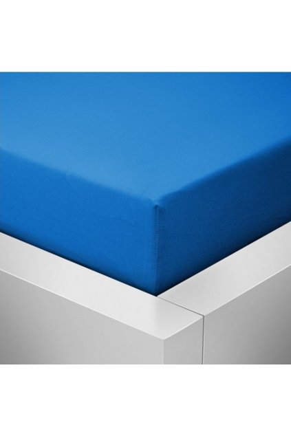 Jersey modré prestieradlo David na dvojlôžko 160×200 cm