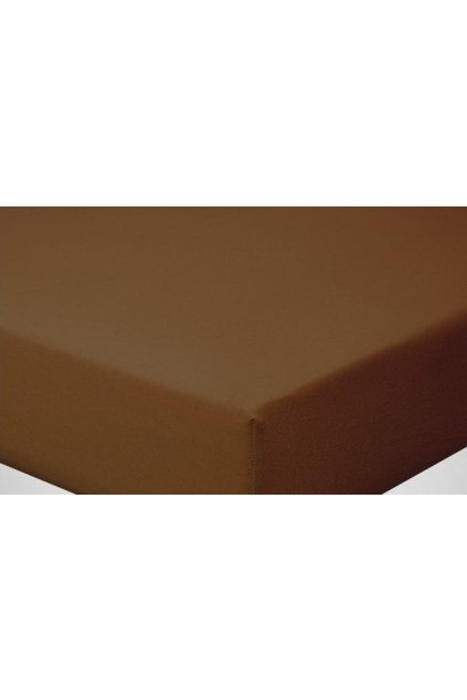 Jersey prostěradlo David jednolůžko - hnědá 90x200 cm