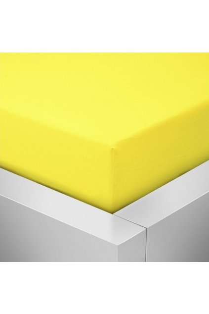 Jersey žlté prestieradlo David na dvojlôžko 160×200 cm