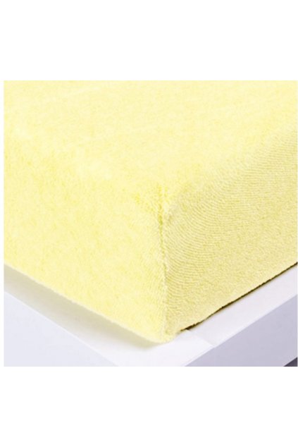 Froté žluté prostěradlo David jednolůžko 90x200 cm