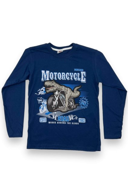 Chlapecké blikající tričko s dlouhým rukávem MOTORCYCLE