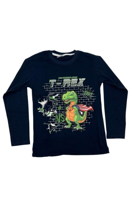 Chlapecké blikající tričko s dlouhým rukávem T-REX