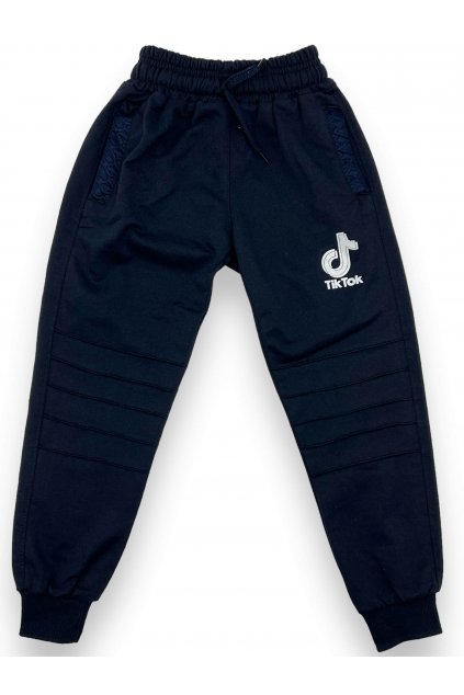 Chapecké modré tepláky s manžetou TIKTOK