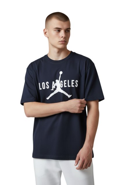 Pánské modré tričko s krátkým rukávem 01