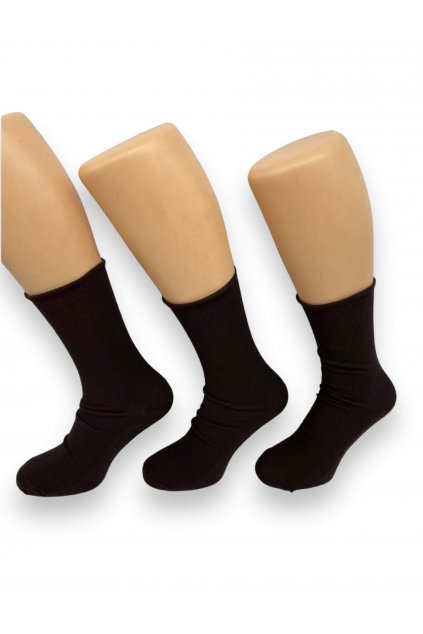 Pánské bavlněné ponožky hnědé barvy 5x parů