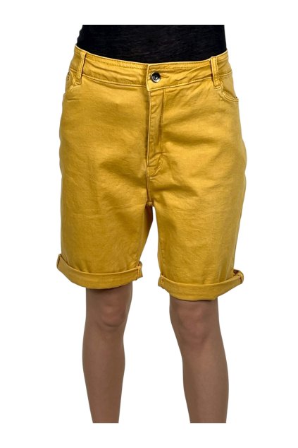 Dámske horčicové džínsové šortky