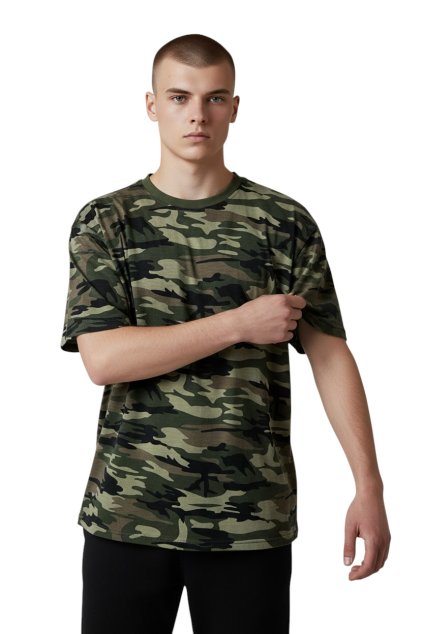 Pánske NADMĚRNÉ tričko maskáčové barvy M - 9XL 01