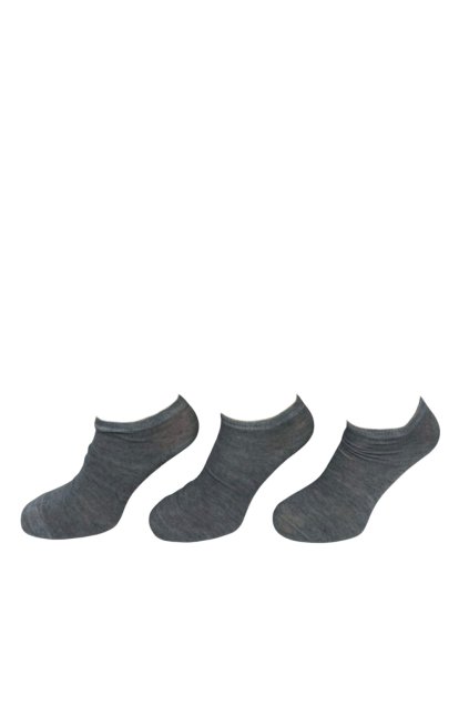 Dámske sivé členkové ponožky 6 párov