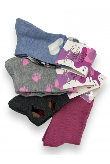 Dívčí vysoké ponožky 4x páry 02