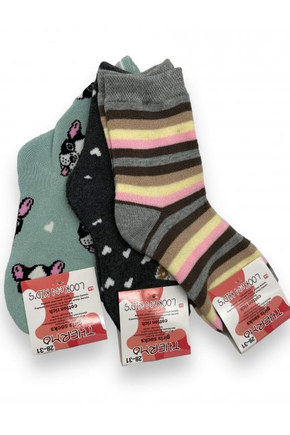 Dívčí vysoké ponožky 3x páry