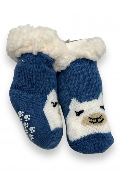 Chlapecké zateplené ponožky modré barvy