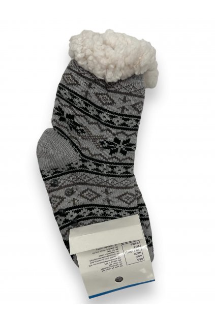 Chlapecké zateplené ponožky šedé barvy  02