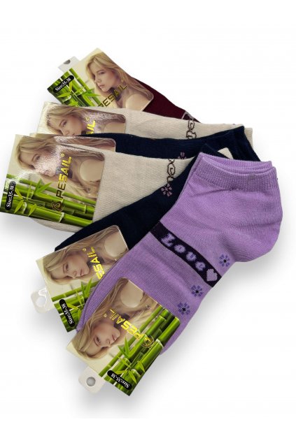 Dámské ponožky 6 párů vícebarevné 02