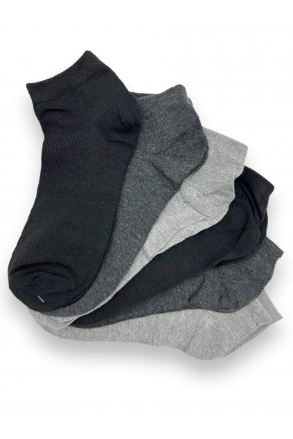 Pánské kotníkové ponožky černé barvy 6x párů MIX barvy 02
