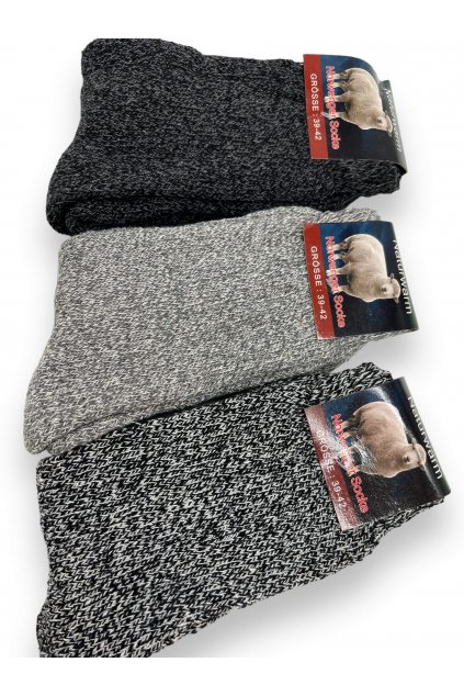 Pánské zateplené ponožky mix barvy 3x páry