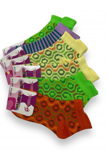 Dívčí kotníkové ponožky 6x párů