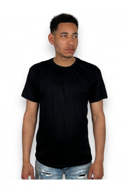 Pánské tenké tričko s krátkým rukávem černé barvy  43