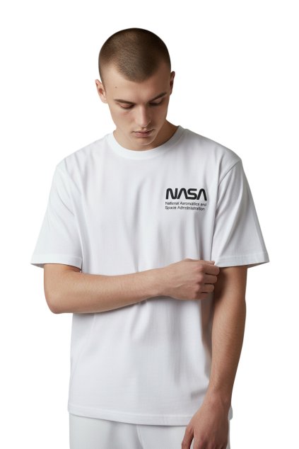 Pánske tričko s krátkym rukávom bielej farby  05