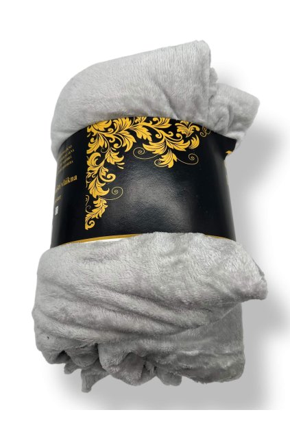 mikroplyšová svetlosivá deka 200x230 cm