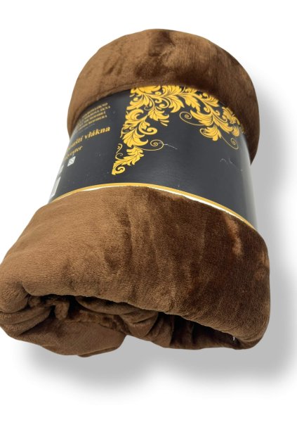 mikroplyšová hnedá deka 200x230 cm