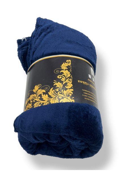 mikroplyšová tmavě modrá deka 200x230cm