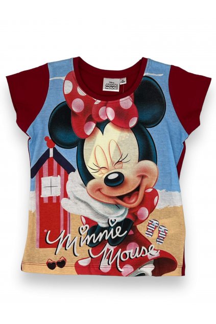 Dívčí červené tričko Minnie Mouse