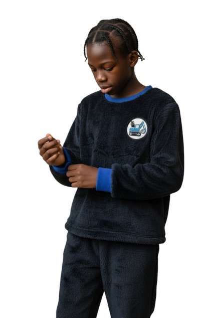 Chlapecké mikroplyšové pyžama s dlouhým rukávem KAREL