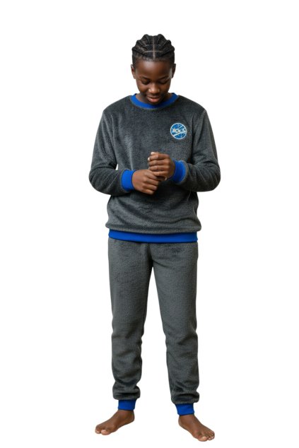 Chlapecké mikroplyšové pyžama s dlouhým rukávem MARCEL