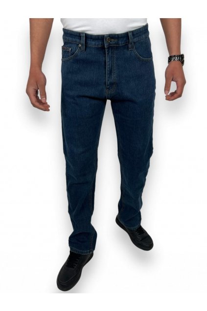 Pánské NADMĚRNÉ zateplené džíny modré barvy 02