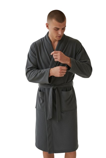 Pánsky sivý froté župan