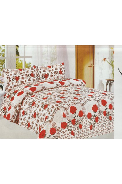 3-dílné bavlněné červené povlečení