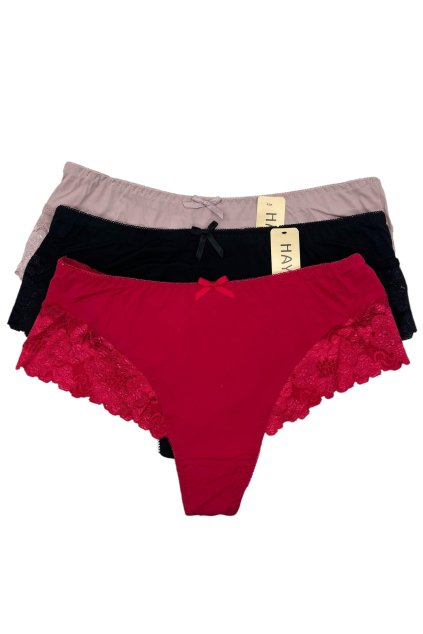 Dámské kalhotky 3x kusy vícebarevné 07