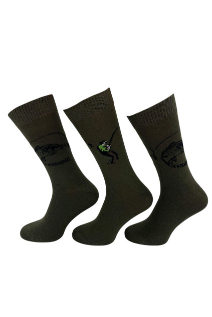 Pánské bavlněné vysoké ponožky 5 párů maskáčové