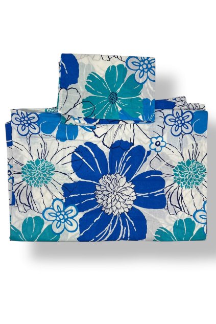 4-dílné bavlněné modré povlečení 02