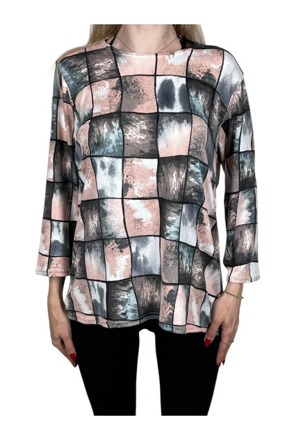 Dámska ružová blúzka s trojštvrťovým rukávom ANERY