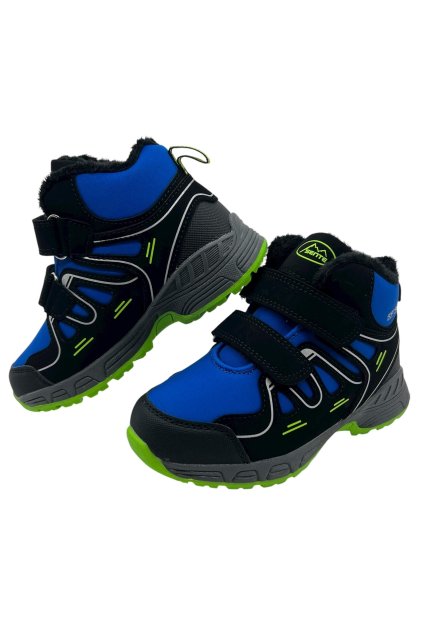 Chlapecké modré softchellové zimní boty na suchý zip 02