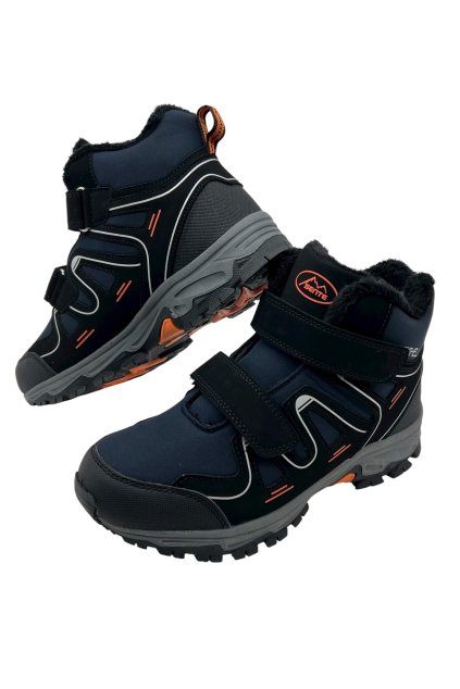 Chlapecké modré softchellové zimní boty na suchý zip 03