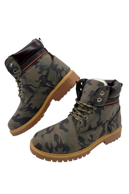 Dámske maskáčové zimné topánky 01