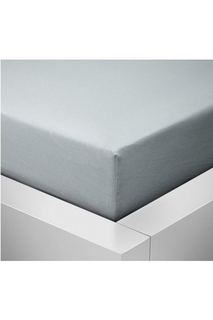 Jersey světle šedé prostěradlo David dvoulůžko 220x200 cm