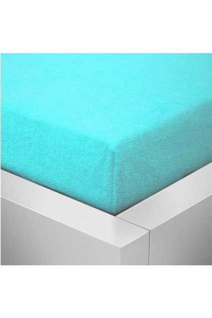 Froté mentolové prostěradlo David dvoulůžko 220x200 cm