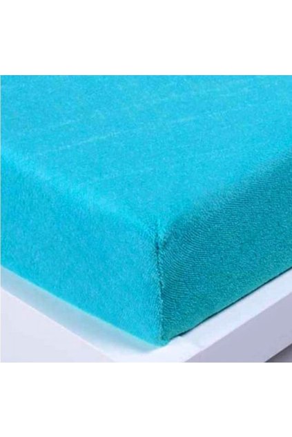 Froté tyrkysové prostěradlo David dvoulůžko 220x200 cm
